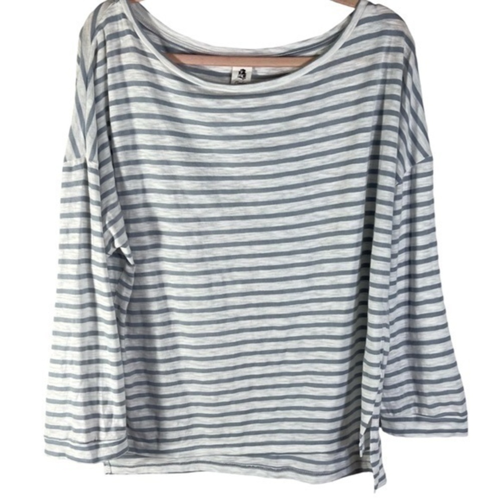 Flawless Women’s Strip Top Size L Color Gray/White